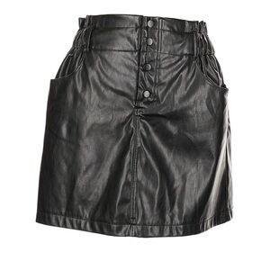 Ever After Black Faux Leather Skirt